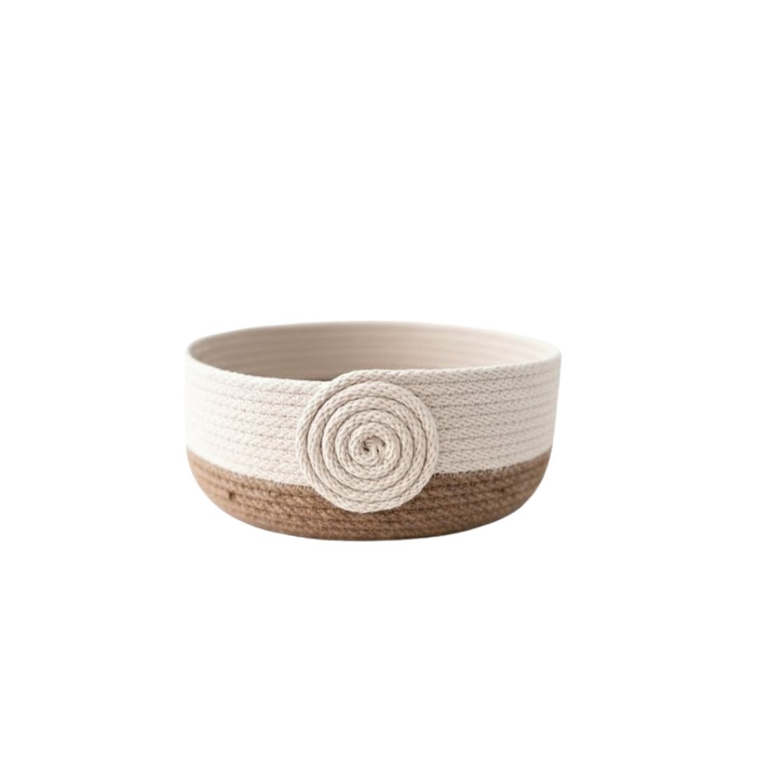 Curly Cotton Rope Basket for Stylish Storage